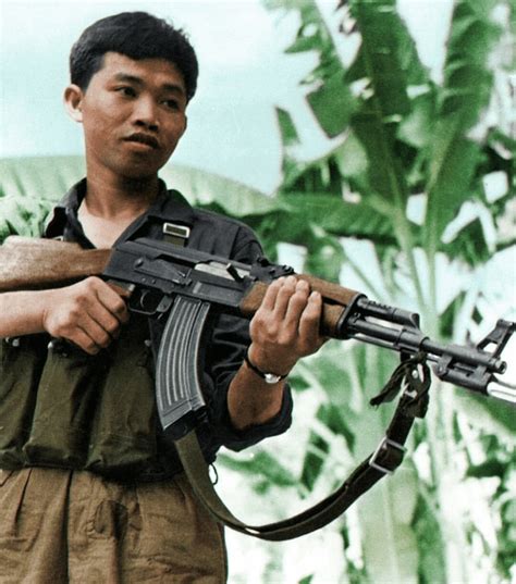 Viet-cong guerilla armed with a Type-56 assault rifle date unknown [1080x1226] : r/MilitaryPorn