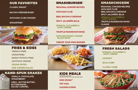 Menu - Smashburger | Smash burger, Good burger, Burger online