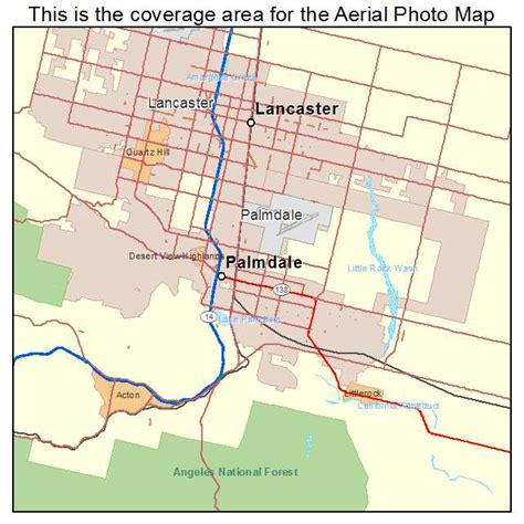 Aerial Photography Map of Palmdale, CA California