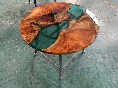 Resin Filled Wood Table Epoxy Filled Wood Top Epoxy Wood Countertop - Table and Resin Filled Wood