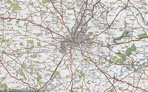 a large map of the city of london with roads and major cities in red, white and blue