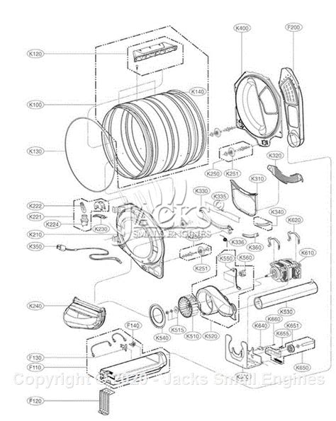 LG DLE3170W Parts Diagram for Drum Parts