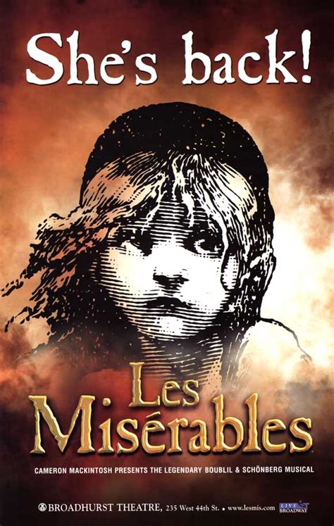 Les Miserables Broadway Poster