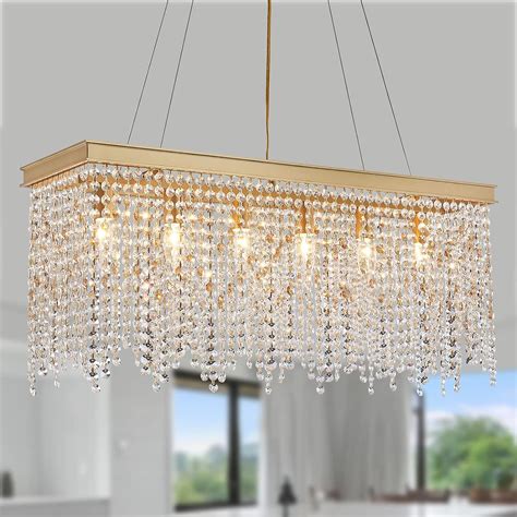 Luxury Modern Crystal Chandelier Light Fixtures for Dining Room Kitchen ...