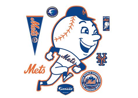 New York Mets Classic Logo Wall Decal | Shop Fathead® for New York Mets ...