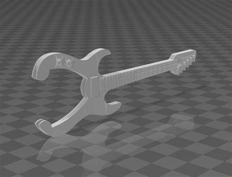 Guitar pick guitar-keychain by PCrnjak | Download free STL model | Printables.com