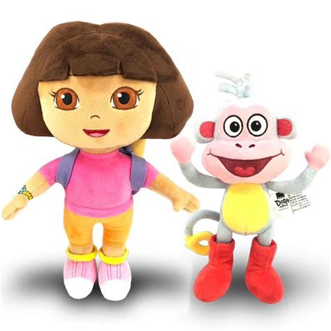 100% Genuine 15-30cm Dora the Explorer Boots swiper cartoon Plush Soft stuffed Doll Children Toy ...