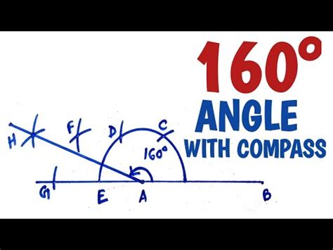 How to construct 160 degree angle with compass........ - YouTube