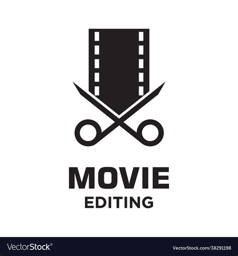 Movie editing logo Royalty Free Vector Image - VectorStock