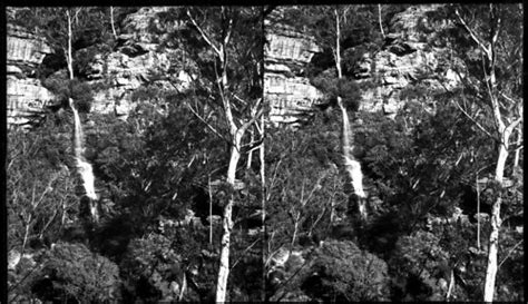 Stereo Waterfall | Notes: trees and cliff faces surround a w… | Flickr