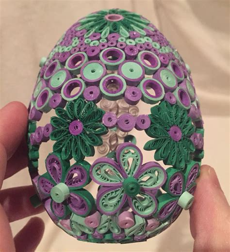 Back of quilled hollow egg | Quilling designs, Quilling, Origami and ...