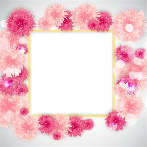 Cute Background with Frame and Flowers Collection 3503073 Vector Art at ...