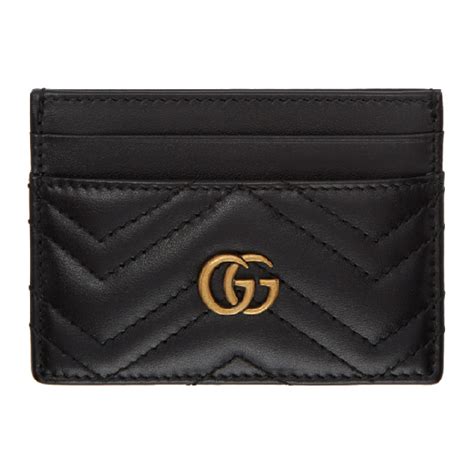 Gucci Black Gg Marmont 2.0 Card Holder | ModeSens