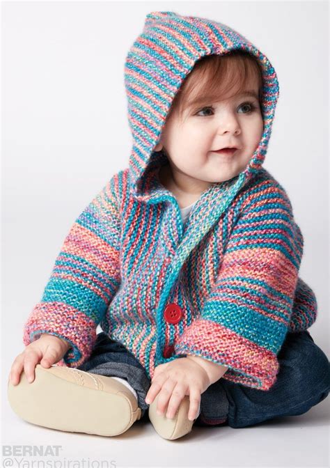 Free Knitting Pattern for Show Your Stripes Baby Jacket Garter Stitch ...