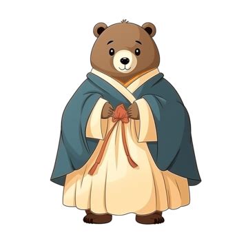 Bear Animal Character Waering Hanbok Korean Traditional Costume Hanbok, Animal, Character ...