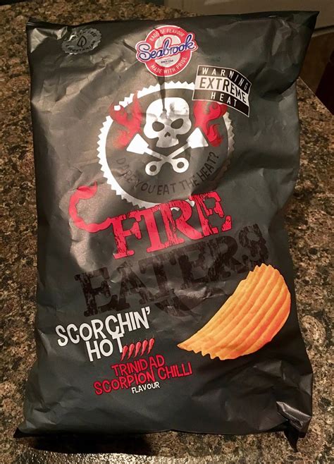 FOODSTUFF FINDS: Seabrook Scorchin' Hot Trinidad Scorpion Chilli Crisps (Aldi) By @SpectreUK