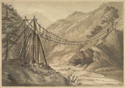 Rope Bridge Drawing at PaintingValley.com | Explore collection of Rope Bridge Drawing