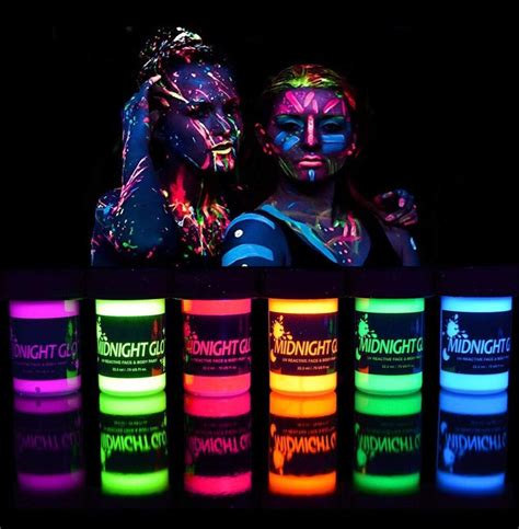 Midnight Glo Black Light Reactive Body Paint - Glow In The Dark Store