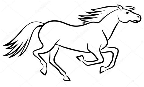 Horse vector outline — Stock Vector © Ziablik #35913403