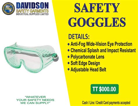 Safety Goggles | Davidson Safety Garments