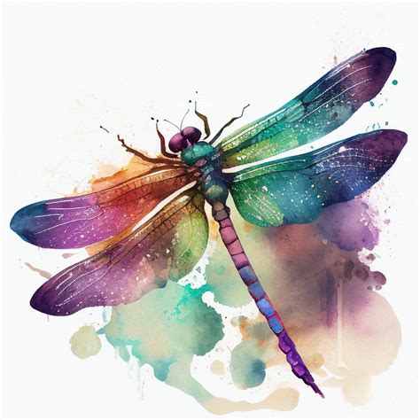 Dragonfly Artwork, Watercolor Dragonfly, Dragonfly Painting, Diy Watercolor Painting, Watercolor ...