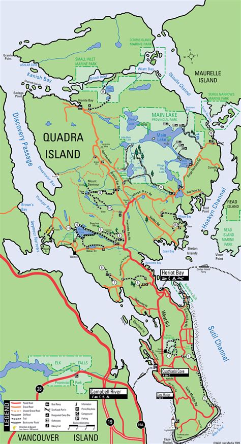 Hiking trails on Quadra Island, Discovery Islands, British Columbia, Quadra Island visitor ...