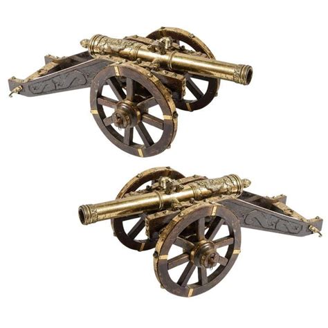 Pair of Miniature Brass Cannons | Cannon, Brass objects, Models and figurines