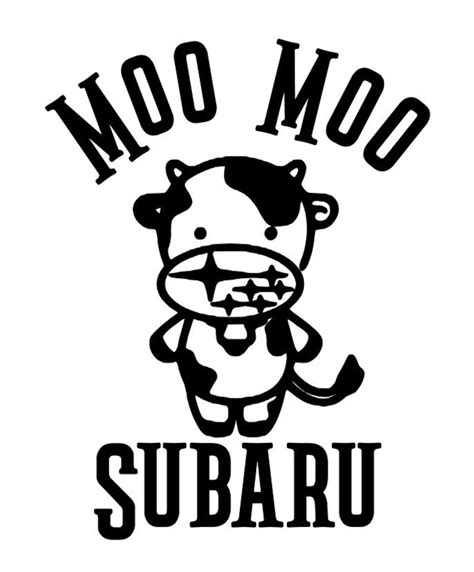 Moo Moo Subaru Decal - Etsy