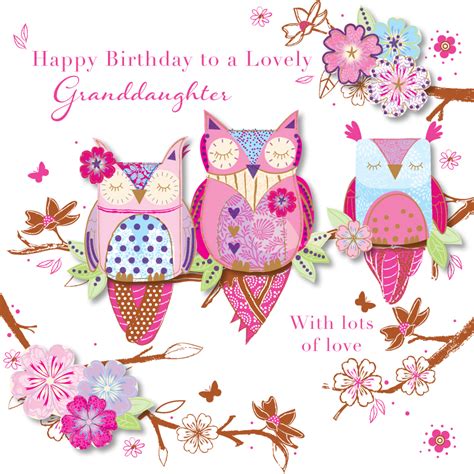 Birthday Card For Granddaughter - Card Design Template