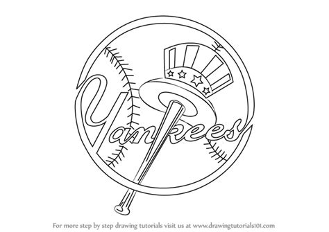 Learn How to Draw New York Yankees Logo (MLB) Step by Step : Drawing ...