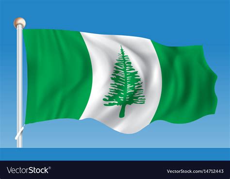 Flag of norfolk island Royalty Free Vector Image