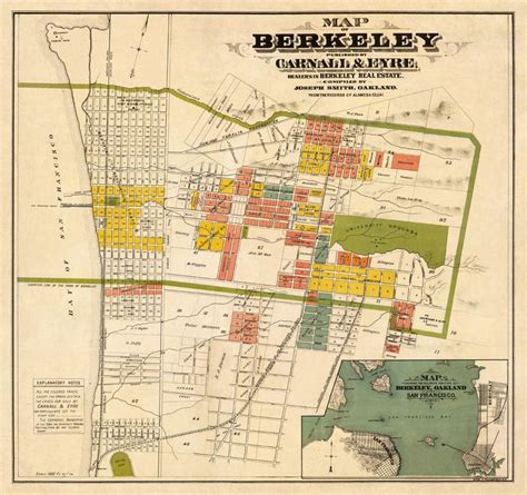 Berkeley map Old map of Berkeley CA fine print on paper | Etsy | Berkeley map, Old map, Map