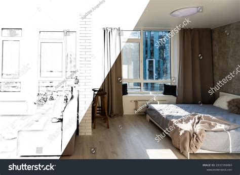 Before After Renovation Modern Office Interior Stock Photo 2237192063 | Shutterstock