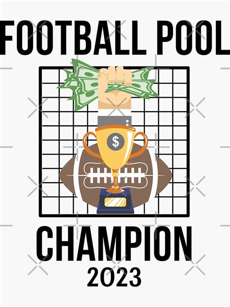 "Football Pool Champion 2023" Sticker for Sale by spanningtime | Redbubble