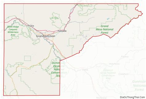 Map of Mesa County, Colorado - Thong Thai Real