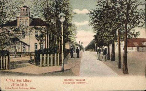 Gruss aus Libau Kurhaus -Prospekt. 1900. | Liepaja, Colorful postcards ...