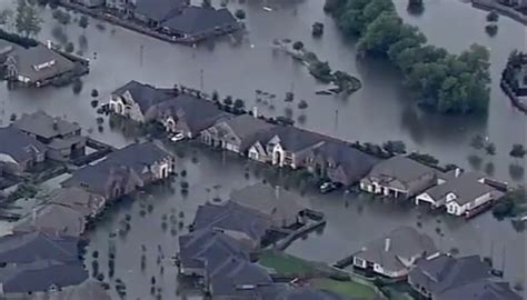 Aerial tour shows devastation of epic flooding in Houston area - CultureMap Houston
