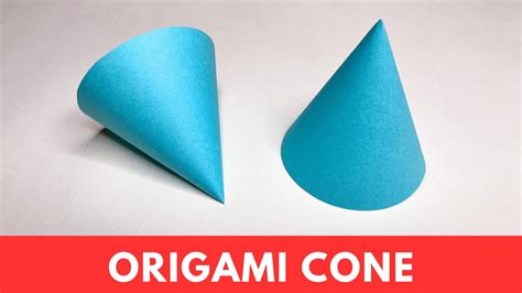 How to Make a Cone Out of Paper / Easy Origami 3D Cone Shape / DIY Maths Project - YouTube