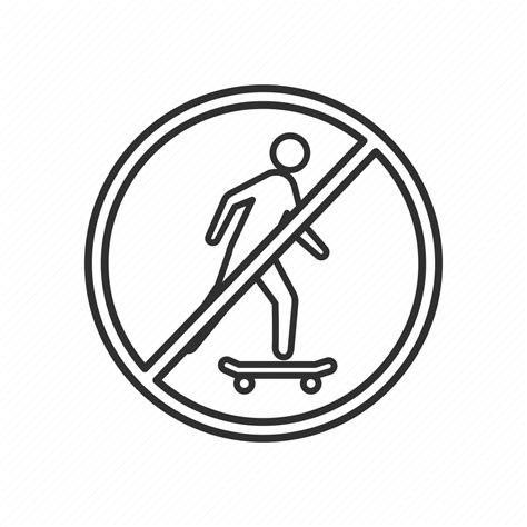 No skateboarding, road, road sign, sign, skate prohibited, skateboard, street sign icon ...