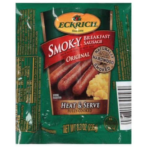 Eckrich Breakfast Sausage, Original, Smok-y