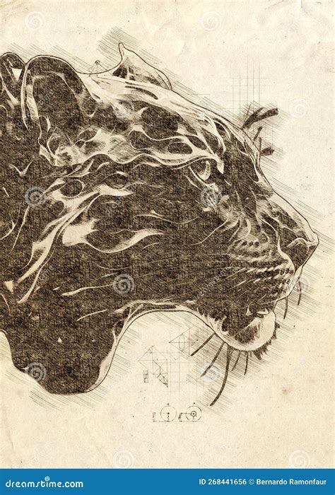 Jaguar Digital Pencil Sketch Stock Photo - Image of drawing, mammal ...