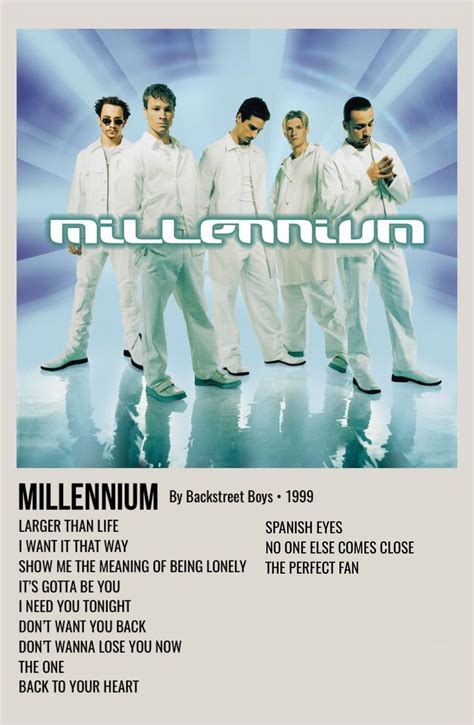 millennium | Backstreet boys, Boys posters, Music poster