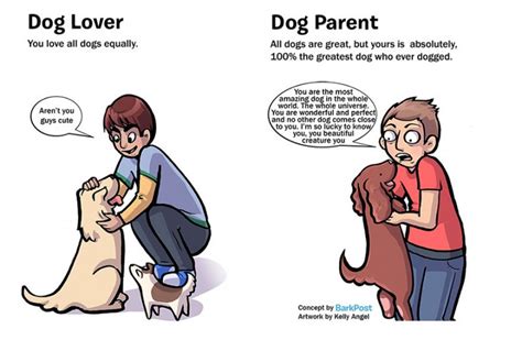 Dog lover vs. dog parent – Funny illustrations representing 7 ...