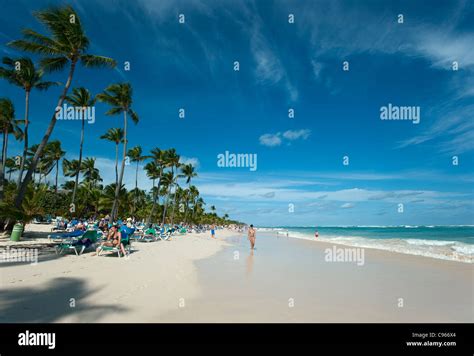 Bavaro Beach at Riu Bambu Hotel, Punta Cana, Dominican Republic Stock ...