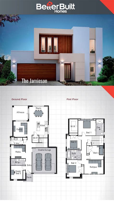 The Jamieson: Double Storey House Design. 250 Sq.m – 10.9m x 16.6m Escape the everyday with… | 2 ...