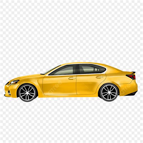Fashion Illustration PNG Picture, Yellow Fashion Car Illustration Side View Illustration ...