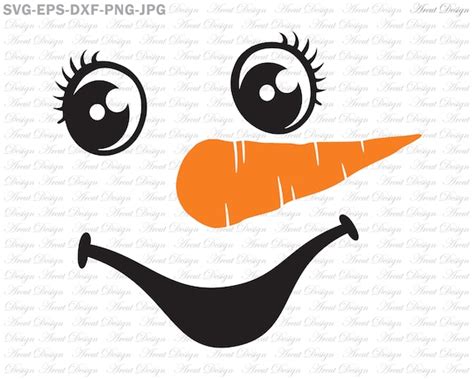 Snowman Face Smile SVG Christmas Svg Snowman Face Svg - Etsy