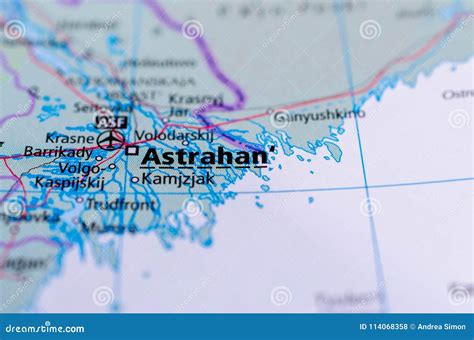 Astrakhan on map stock photo. Image of directions, oblast - 114068358