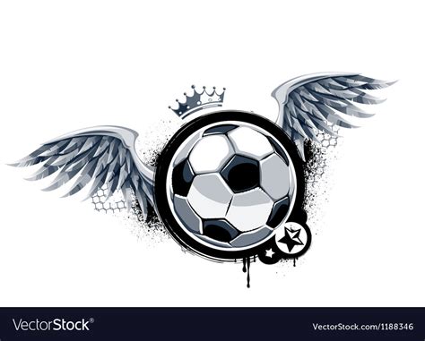 Graffiti image with soccer ball Royalty Free Vector Image