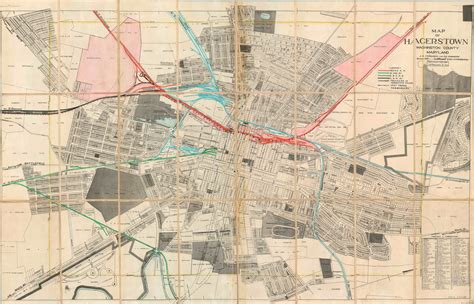 Map of Hagerstown Washington County Maryland | Curtis Wright Maps